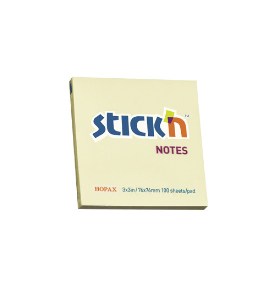 Notas Adhesivas Amarillas, 3" x 3" (76 mm x 76 mm), Block x 100 h.