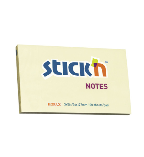 Notas Adhesivas Amarillas, 3" x 5" (76 mm x 127 mm), Block x 100 h.