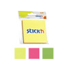 Notas Adhesivas Neón, (3 colores), 3" x 3" (76 mm x 76 mm), Blister x 3 Blocks, 50 h. x Block)
