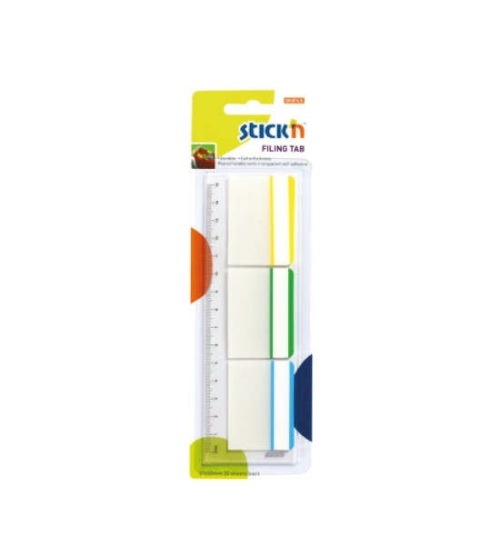Pestañas p/folders, (37 mm x 50 mm), Blister x 3 Colores, 10 Pestañas x Color.