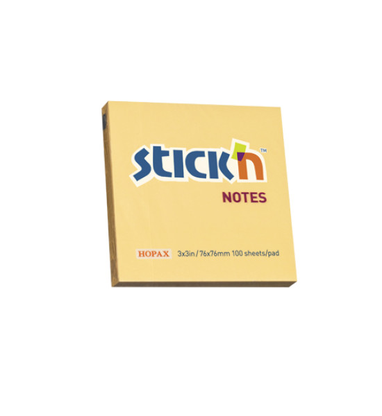 Notas Adhesivas, Naranja Pastel, 3" x 3" (76 mm x 76 mm), Block x 100 h.