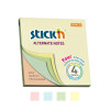 Notas Adhesivas, Alternadas Pastel (4 colores), 3" x 3" (76 mm x 76 mm), Block x 100 h.