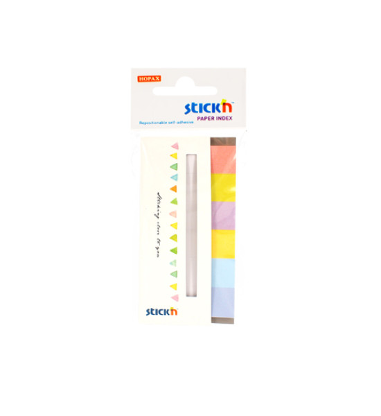 Paper Index, (45 mm x 15 mm), Blister x 6 Col. Candy, 30 Barras x Color