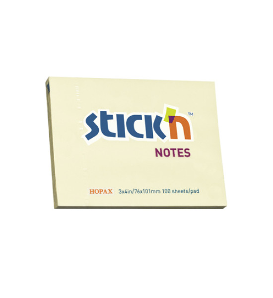 Notas Adhesivas Amarillas, 3" x 4" (76 mm x 101 mm), Block x 100 h.