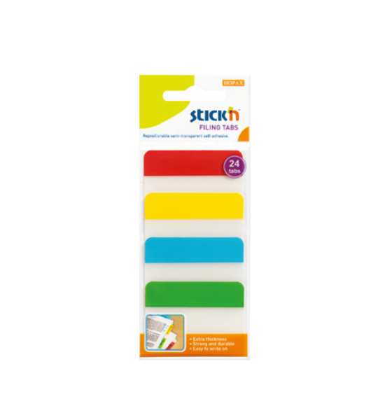 Pestañas p/folders, (38 mm x 51 mm), Blister x 4 Colores, 6 Pestañas x Color.