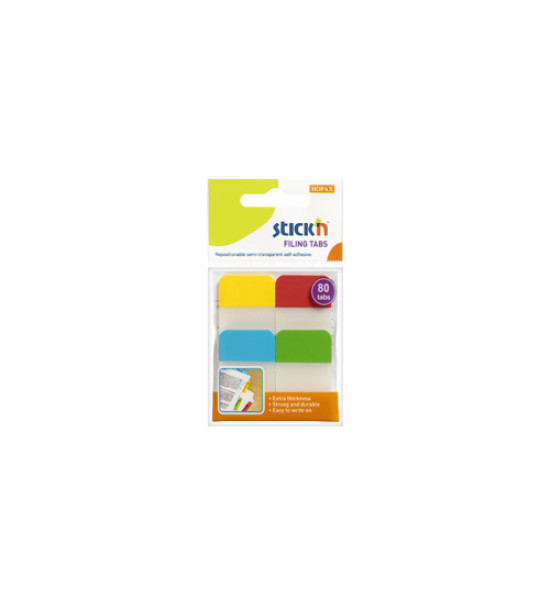 Pestañas p/folders, (38 mm x 25 mm), Blister x 4 Colores, 20 Pestañas x Color