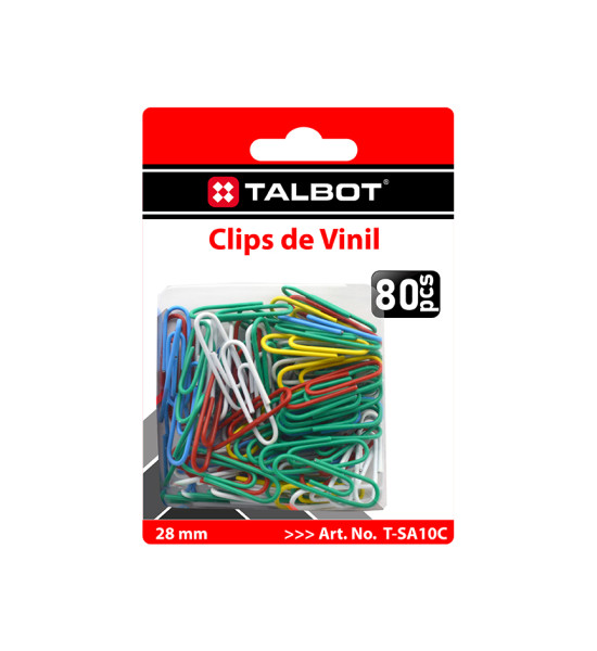 Clips, Vinyl, 28 mm, Blister x 80 Unds.