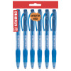 Bolígrafo Retractil, Liner 308 Grip, Punta Media 0.45 mm, Azul, Pack x 6 Unds.