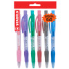 Bolígrafo Retractil, Liner 308 Grip, Punta Media 0.45 mm, Pack x 6 Unds., 6 Colores Surtidos