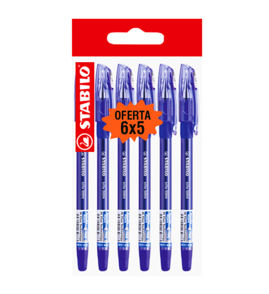 Bolígrafo, Bille Hi-Flux 508NF, Punta Aguja 0.38 mm, Azul, Pack x 6 Unds.