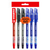 Bolígrafo, Bille Hi-Flux 508NF, Punta Aguja 0.38 mm, Pack x 6 Unds., 3x Azul, 2x Negro, 1x Rojo