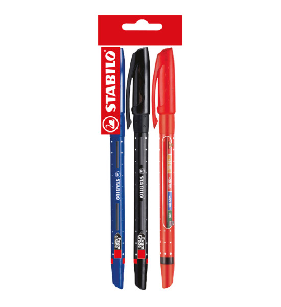 Bolígrafo, Exam Grade, 588, Punta Media 0.4 mm, Pack x 3 Unds, Azul, Negro, Rojo