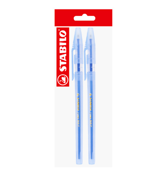 Bolígrafo, Liner 808, Punta Fina 0.38 mm, cuerpo traslúcido, Pack x 2 Unds. Azul