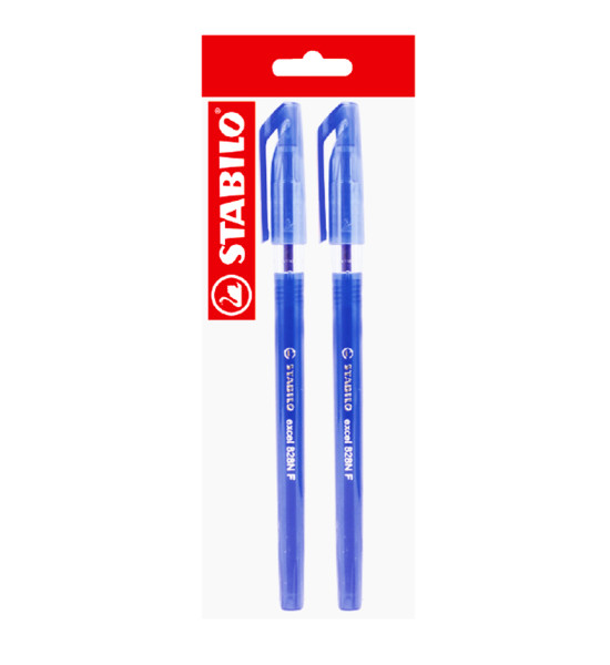 Bolígrafo, Excel 828NF, Punta Aguja 0.38 mm, cuerpo opaco, Azul, Pack x 2 Unds.