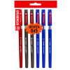 Bolígrafo, Excel 828NF, Punta Aguja 0.38 mm, cuerpo opaco, Pack x 6 Unds. 3x Azul, 2x Negro, 1x Rojo