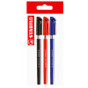 Bolígrafo, Excel 828NXF, Punta Aguja 0.35 mm, cuerpo opaco, Pack x 3 Unds. Azul, Negro, Rojo