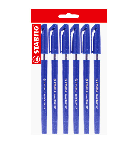 Bolígrafo, Excel 828NXF, Punta Aguja 0.35 mm, cuerpo opaco, Azul, Pack x 6 Unds.