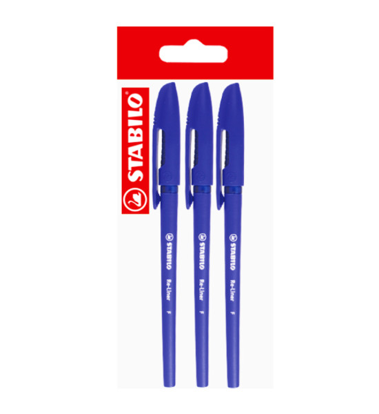 Bolígrafo, Re-Liner 868F, Punta Aguja 0.5 mm, Pack x 3, Azul
