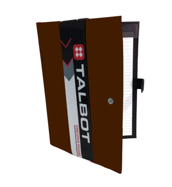 Carpeta Ejecutiva,  Estilo Cuero. Tam. 11" Alto x 8.5" Ancho. Marrón, Unidad