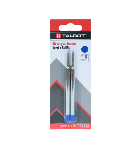 Cartucho de Recarga, para Bolígrafo Ejecutivo. Tinta Azul, Blister x 2 Unds.