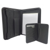 Carpeta Ejecutiva,  Estilo Cuero. Tam. 14" Alto x 11" Ancho. Con cierre de Zipper. Negro, Unidad