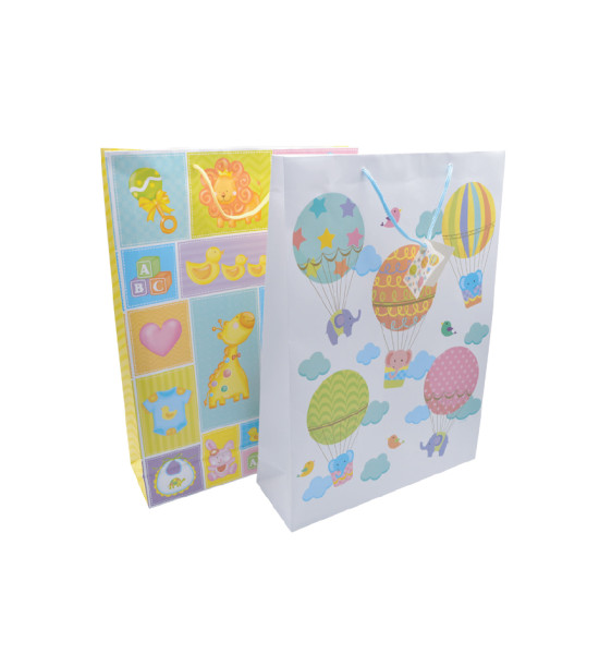 Bolsas de Regalo de Papel, Tam. Jumbo, 32.5 cm x 44.5 cm, Baby Shower, 1 Und.