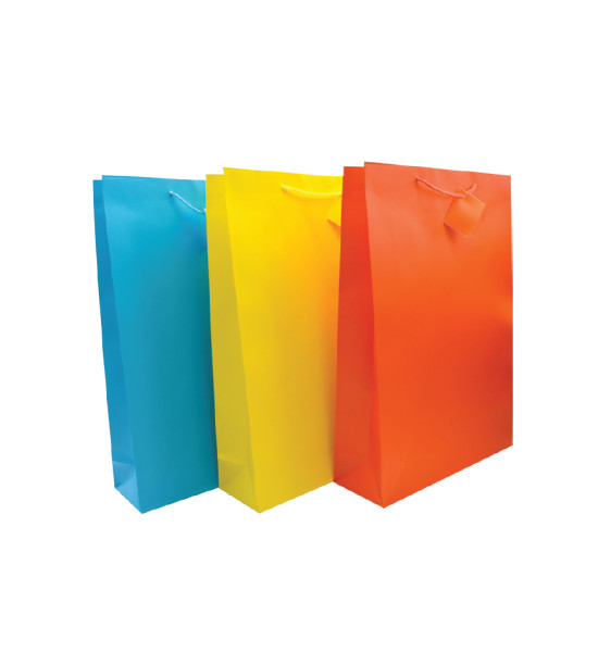 Bolsas de Regalo de Papel, Tam. Jumbo, 32.5 cm x 44.5 cm, Colores Lisos, 1 Und.