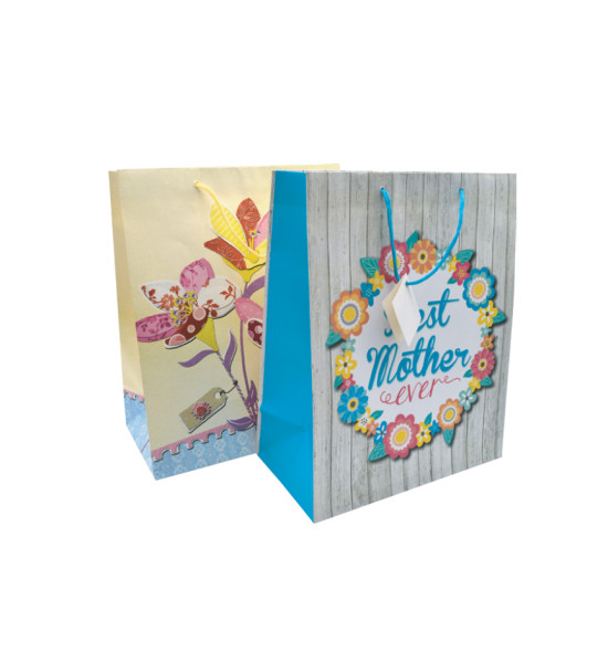 Bolsas de Regalo de Papel, Tam. Large,  26.2 cm x 32.6 cm, Genérico Mujer, 1 Und.