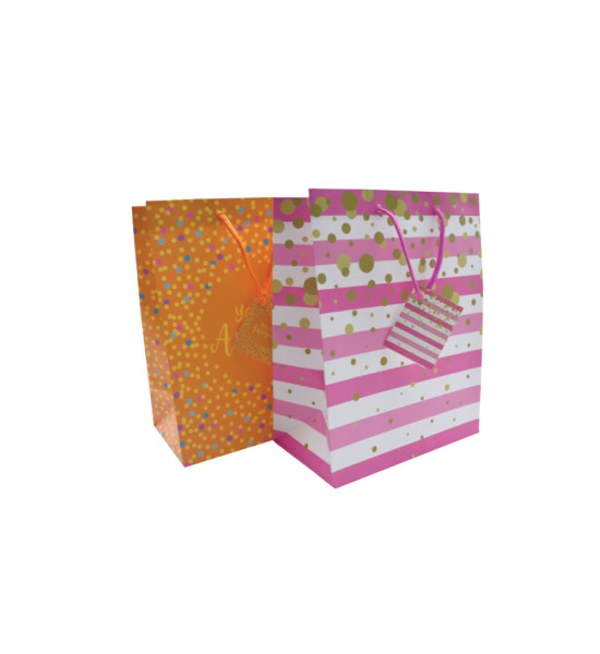 Bolsas de Regalo de Papel, Tam. Medium, 18 cm x 22.5 cm, Gernerico, 1 Und.