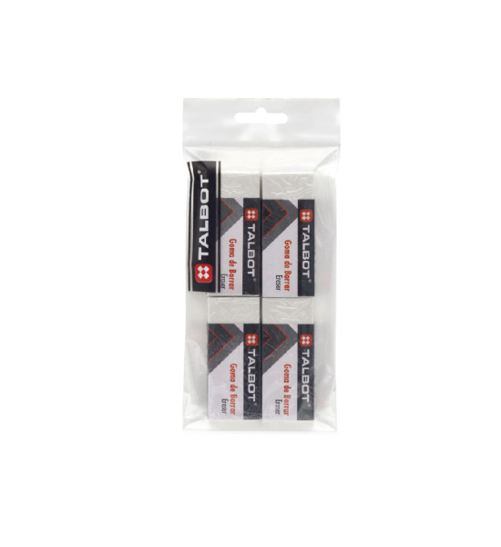 Borrador, Blanco, (79x29x11 mm), Pack x 4 Unds.