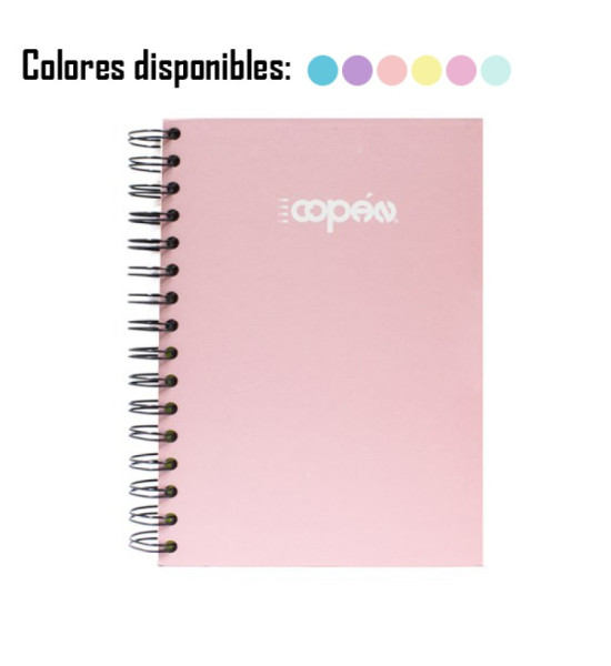 Cuaderno Doble Espiral Tapa Dura, Tam. A5 (5.75" x 8.75"), 5 Materiales, 150 hojas (300 pág.), Hojas Rayadas, Colores Básicos Surtidos