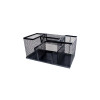 Organizador de Escritorio, Metálico, 4 Compartimentos, (10 cm Alto x 20.5 cm Ancho x 10 cm Prof.),  Negro, Unidad.