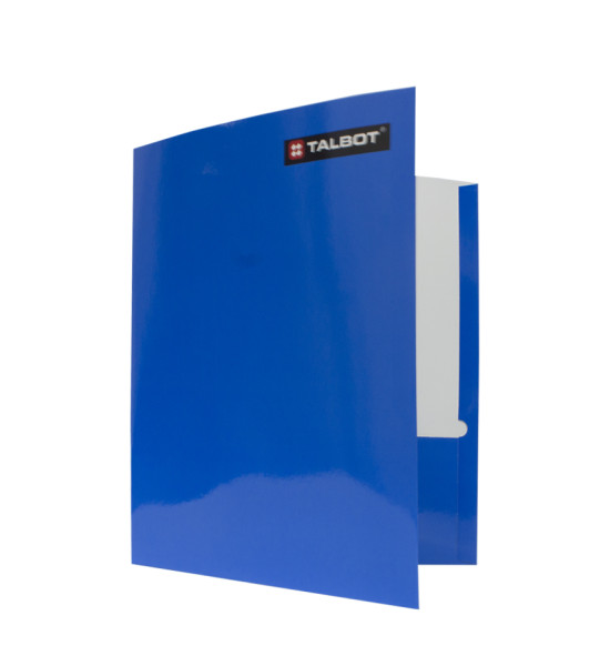 Folder Satinado, con 2 Bolsillos, Tam. Carta, Azul. Unidad