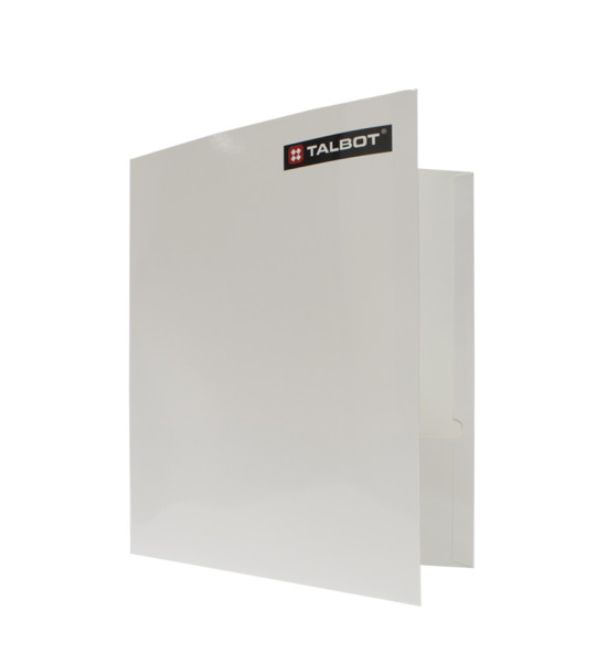 Folder Satinado, con 2 Bolsillos, Tam. Carta, Blanco. Unidad