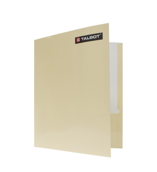 Folder Satinado, con 2 Bolsillos, Tam. Carta, Crema. Unidad