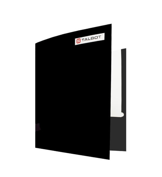 Folder Satinado, con 2 Bolsillos, Tam. Carta, Negro. Unidad