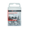 Chinchetas, Tipo Plano Plateadas, Caja Plastica x 100 Unds.
