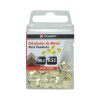 Chinchetas, Tipo Plano Doradas, Caja Plastica x 100 Unds.