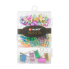 Set, Talbot Metalic Universo, Chinchetas y Clips, Caja Plastica Rectangular, Set