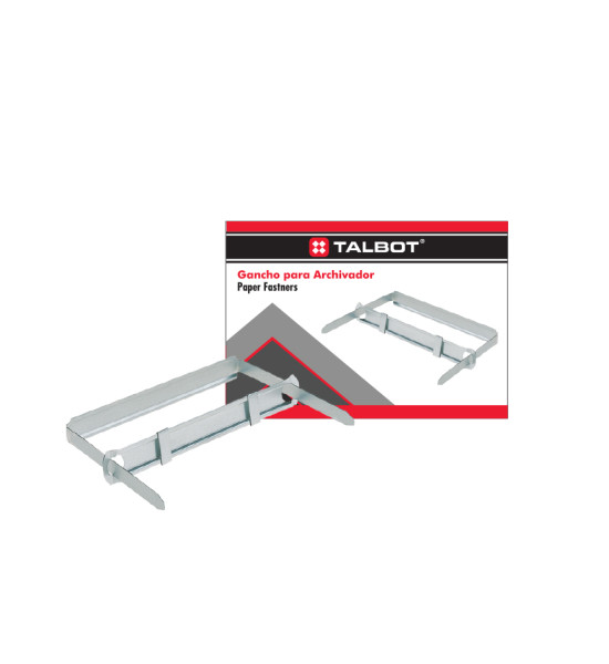 Ganchos para Folder, (Fastener) 80 mm, Caja x 100 Unds. (50 pares)