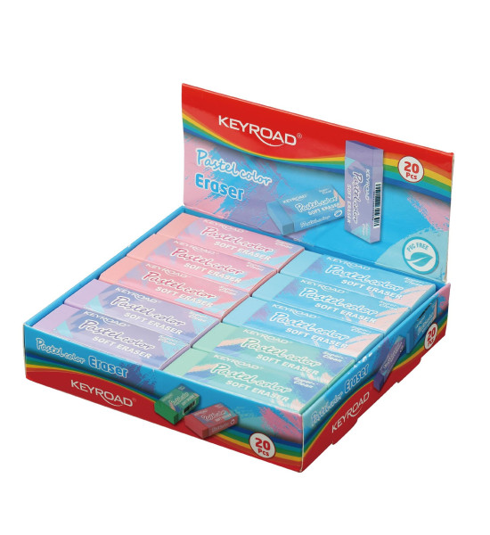 Borrador, Tec-Eraser Pastel (61x22x12 mm), Caja x 20 Unds.
