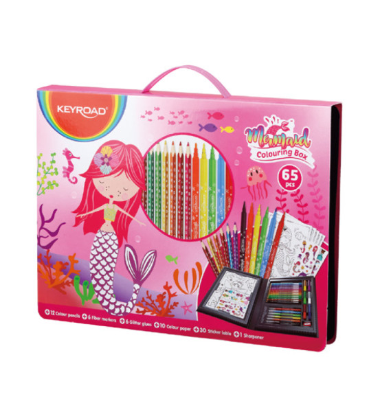 Colouring Set Case, Rosado, Adas, 1 Set