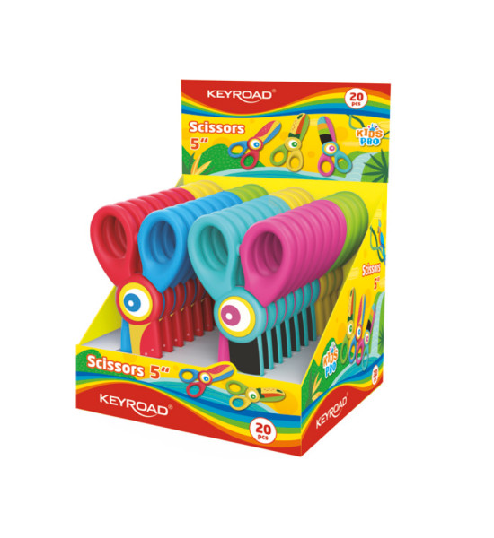 Tijeras, Nivel Inicial, 5 pulg, Plástica Kids Pro New, Exh x 20