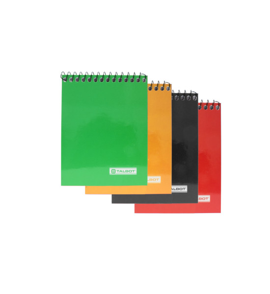 Libreta Espiral de Bolsillo, Tam. 3" x 5" (7.6 cm x 12.7 cm), 35 hojas (70 pág.), Hojas Rayadas,  Tapas Colores Lisos. Unidad