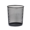 Basurero de Oficina Circular, (Zafacón) Metálico, 28 cm Alto x 26 cm Ancho x 26 cm Prof., Negro, Unidad. 