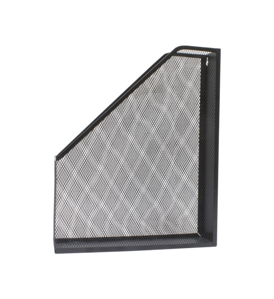 Revistero Metálico Simple, (32 cm Alto x 7 cm Ancho x 25 cm Prof.), Negro. Unidad