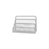 Organizador de Sobres, Metálico, 3 Compartimentos, (13.5 cm Alto x 17.5 cm Ancho x 8 cm Prof), Plateado. Unidad