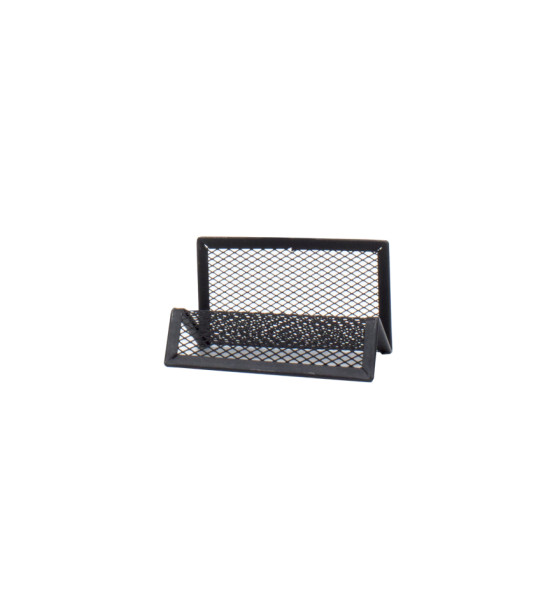 Porta Tarjetas Ejecutivas, Metálico, (4.5 cm Alto x 10 cm Ancho x 7.5 cm Prof),  Negro, Unidad.