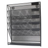 Organizador de Pared, Metálico, 5 Compartimentos, (40.5 cm Alto x 32.5 cm Ancho x 10 cm Prof.), Negro, 1 Und.