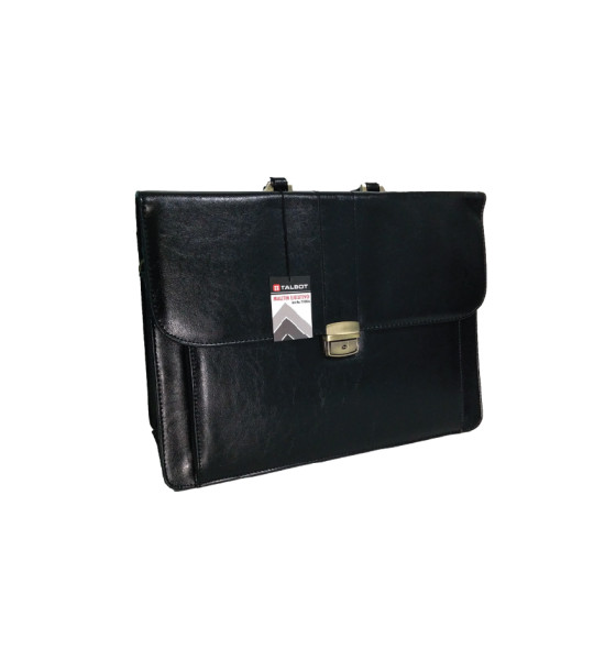Maletín Ejecutivo,  Estilo Cuero, Modelo 1, Negro, 1 Und. 